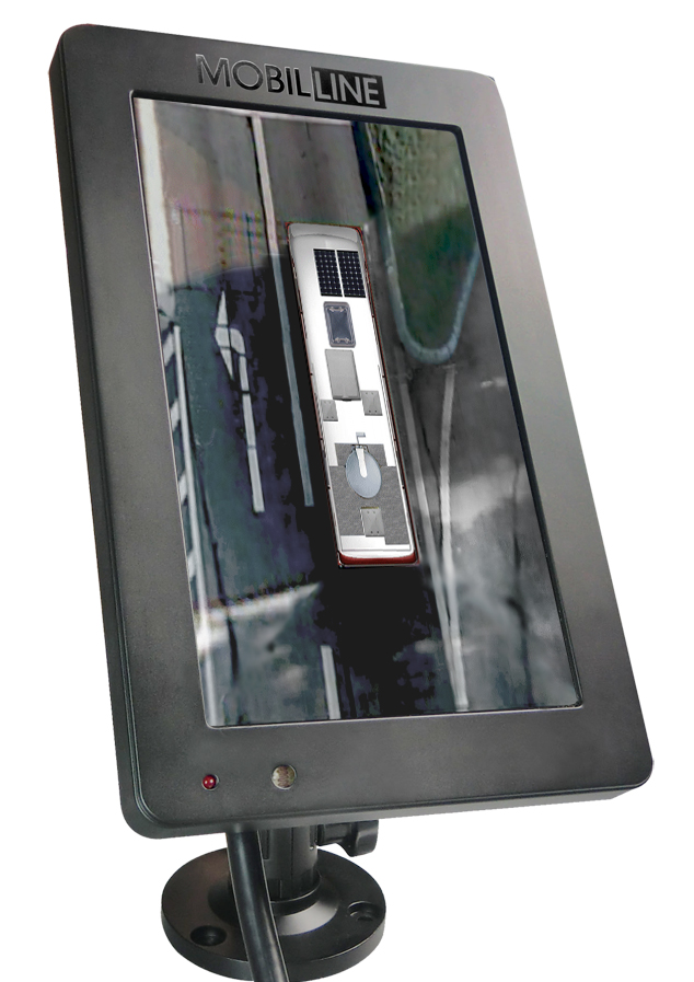 > Hochkant Rundumsicht 360 Monitor BUS-AVM- System