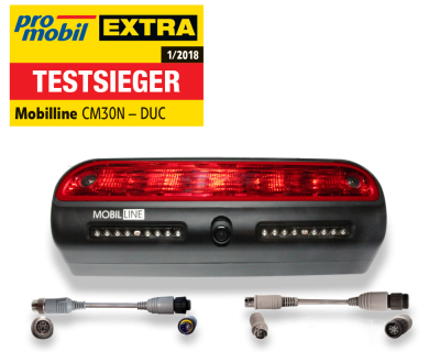 CM30N-DUC-Waeco-Set ~ 126° Bremslichtkamera mit Nachtsicht für vorverlegte Waeco Kabel im Fiat Ducato Kastenwagen